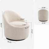 Modern Upholstered Swivel Chair - The Linen House