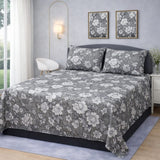Monochrome Floral t Bedding Set (3 pcs) - The Linen House