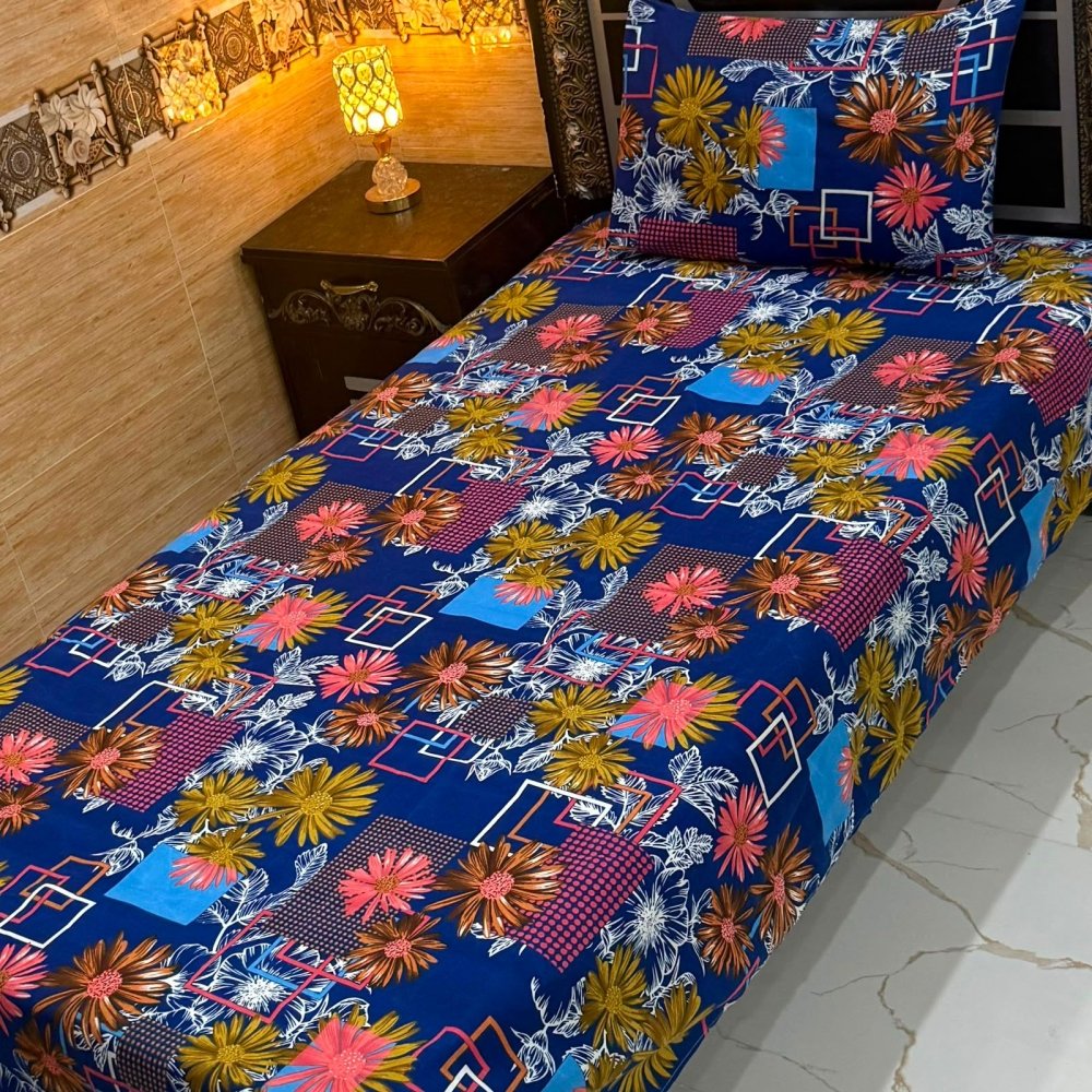 Multicolor Floral & Abstract Print Bedsheet – Single Size (Pack of 2) - The Linen House