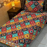 Multicolor Pattern Print Bedsheet – Single Size (Pack of 2) - The Linen House