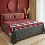 My Sweet Home Bedding Set – Red Hearts Design, Soft Washable Fabric (3 pcs) - The Linen House