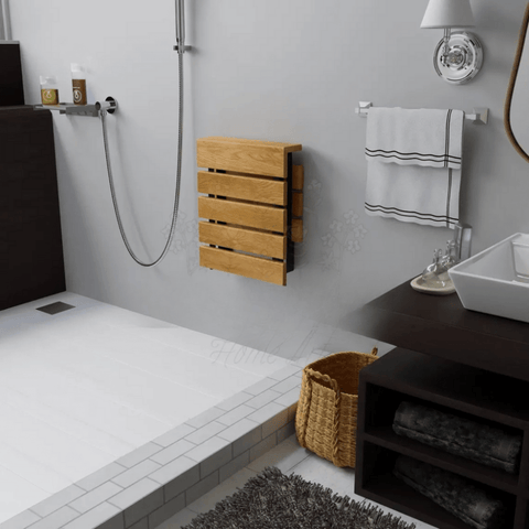 Natural Color Wood Folding Multifunctional Seat - The Linen House