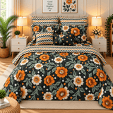 Nature-Inspired Printed 7Pc Bedspread Set - The Linen House