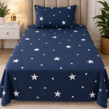 Navy Blue Start Kids Bedsheet - The Linen House