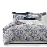 Navy Printed Bedding Duvet Set - The Linen House