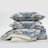 Navy Printed Bedding Duvet Set - The Linen House