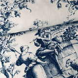 Navy Printed Bedding Duvet Set - The Linen House