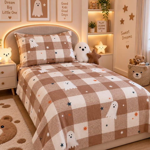 Neutral Halloween Kids Bedsheet - The Linen House