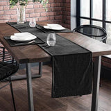 New Velvet Table Runner With Mats - The Linen House