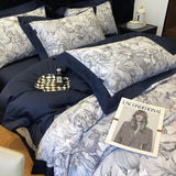 Nordic Style Digital Printed Duvet Cover Set – Minimal & Modern Elegance - The Linen House