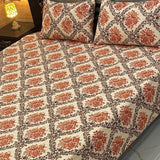 Off - White Multi - Flower Print Bedsheet - The Linen House