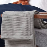 Organic Cotton Waffle Baby Blanket Ash Grey - The Linen House