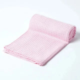 Organic Cotton Waffle Baby Blanket Pink - The Linen House