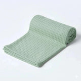 Organic Cotton Waffle Baby Blanket Sage Mint - The Linen House