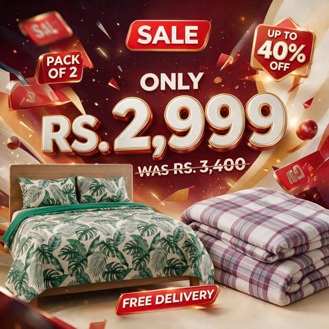 Pack of 2 Luxury Printed Bedsheets - The Linen House