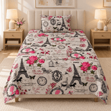 Paris Vintage Rose Single Bedsheet - The Linen House