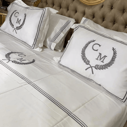 Personalized Embroidered Duvet Set – Custom Luxury Bedding - The Linen House