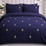 Pineapple Motive Embroidered Bedding Set - The Linen House