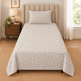 Pink Ditsy Floral Printed Single Bed Sheet - The Linen House