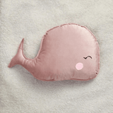 Pink Whale Baby Cushion - The Linen House