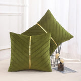 Pintuck Cushion Cover With Golden RIbbon - The Linen House