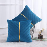 Pintuck Cushion Cover With Golden RIbbon - The Linen House