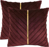Pintuck Cushion Cover With Golden RIbbon - The Linen House