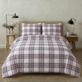 Piper Purple Check Duvet Cover Set - The Linen House