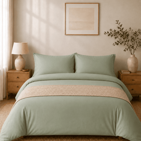 Plain Dyed Duvet Cover Set - The Linen House