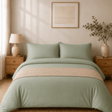 Plain Dyed Duvet Cover Set – Light Green