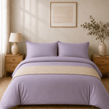 Plain Dyed Duvet Cover Set – Light Purple