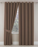 Plain Dyed Eyelet Curtains with linning - The Linen House