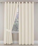 Plain Dyed Eyelet Curtains with linning - The Linen House