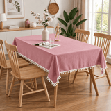 Pompoms Stitching Table Cover - The Linen House