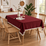 Pompoms Stitching Table Cover - The Linen House