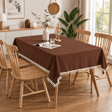 Pompoms Stitching Table Cover - The Linen House