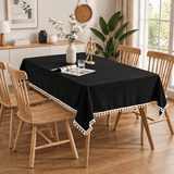 Pompoms Stitching Table Cover - The Linen House