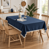 Pompoms Stitching Table Cover - The Linen House