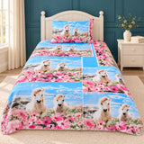 Pony & Pink Flowers Kids Bedsheet - The Linen House