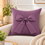 Premium Bow Throw Cotton Cushion Cover - The Linen House