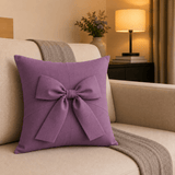 Premium Bow Throw Cotton Cushion Cover - The Linen House