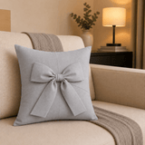 Premium Bow Throw Cotton Cushion Cover - The Linen House