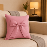 Premium Bow Throw Cotton Cushion Cover - The Linen House