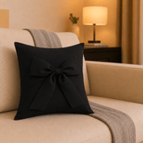 Premium Bow Throw Cotton Cushion Cover - The Linen House