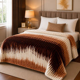 Premium Brown Ombre Plush Blanket - The Linen House