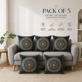 Premium Decorative Velvet Cushion Cover(Pack of 5) - The Linen House