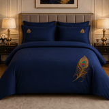 Premium Gold Accent Embroidered Bedding Set - The Linen House