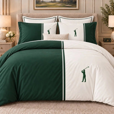 Premium Golf Club Embroidered Bedding Set - The Linen House