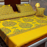 Premium Mustard Yellow Paisley 7Pc Bedspread Set - The Linen House