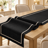Premium Textured Baratta Border Runner - The Linen House